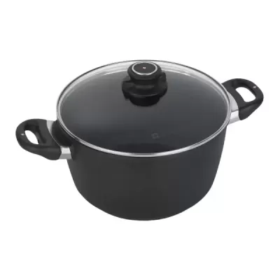 Swiss Diamond XD Induction Nonstick Soup Pot with Glass Vented Lid | 24cm/5.2L