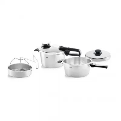 Fissler Vitavit Premium Pressure Skillet & Pressure Cooker Set | 4 Piece