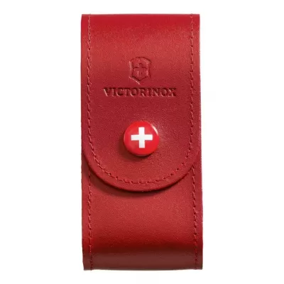 Victorinox Swiss Army Knife Leather Pouch Red | 5-8 Layers