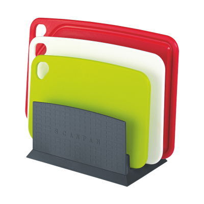 Scanpan Spectrum Cutting Board Set with Stand | 4 Piece