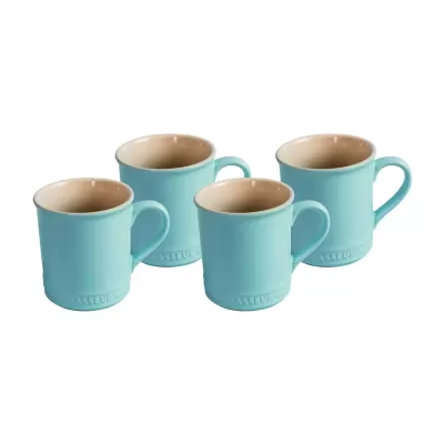 Chasseur La Cuisson Mug 4-Piece Set 350ml | Duck Egg Blue