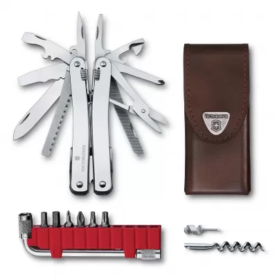 Victorinox SwissTool Spirit X Plus with Leather Pouch | 35 Functions