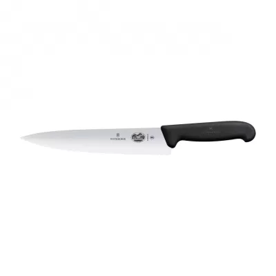 Victorinox Cooks/Carving Knife Wavy Edge Blade Fibrox 19cm | Black