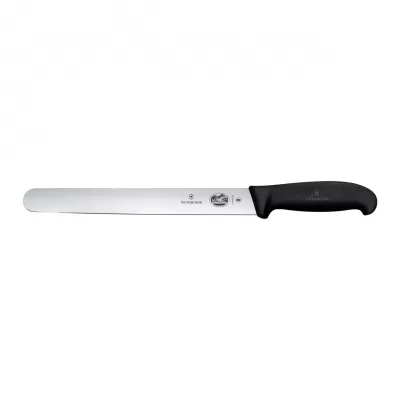 Victorinox Slicing Knife Straight Edge Blade Fibrox 30cm | Black