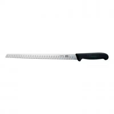 Victorinox Salmon Knife Fluted Edge Blade Fibrox 30cm | Black