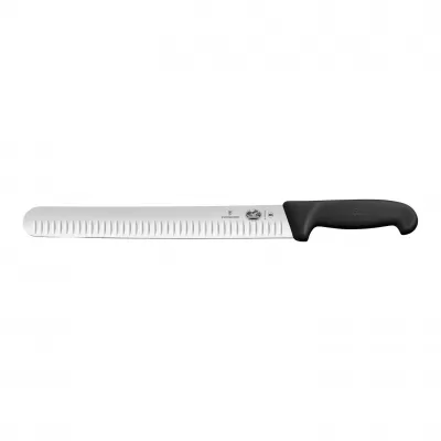 Victorinox Slicing Knife Fluted Blade Fibrox 30cm | Black