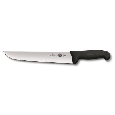 Victorinox Butcher Knife Straight Edge Blade Fibrox 20cm | Black