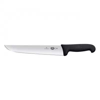 Victorinox Butcher Knife Straight Edge Blade Fibrox 23cm | Black