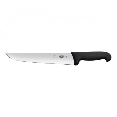 Victorinox Butcher Knife Straight Edge Blade Fibrox 28cm | Black
