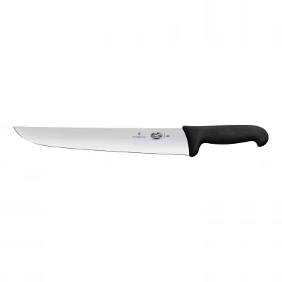 Victorinox Butcher Knife Straight Edge Blade Fibrox 36cm | Black