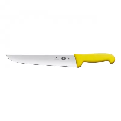 Victorinox Butcher Knife Straight Edge Blade Fibrox 18cm | Yellow