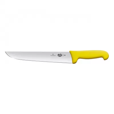 Victorinox Butcher Knife Straight Edge Blade Fibrox 28cm | Yellow