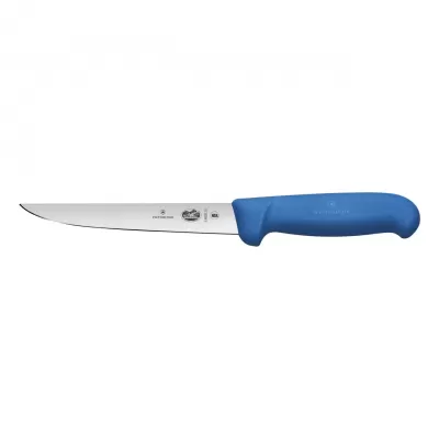 Victorinox Boning Knife Straight Wide Blade Fibrox 15cm | Blue