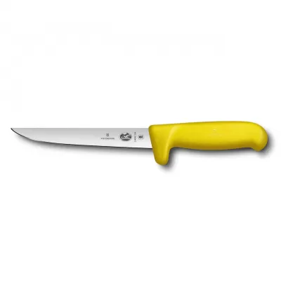 Victorinox Boning Knife Straight Wide Blade Safety Grip Fibrox 15cm | Yellow