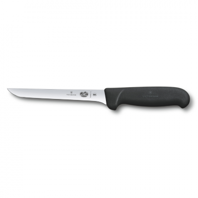 Victorinox Boning Knife Straight Wide Blade Fibrox 15cm | Black
