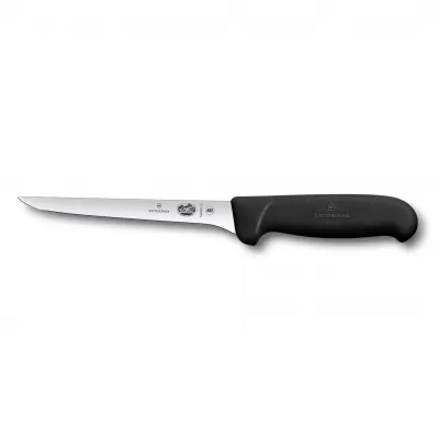 Victorinox Boning Knife Straight Narrow Blade Fibrox 15cm | Black
