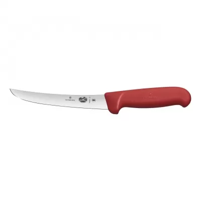 Victorinox Boning Knife Curved Wide Blade Fibrox 15cm | Red