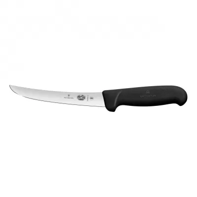 Victorinox Boning Knife Curved Wide Blade Fibrox 15cm | Black