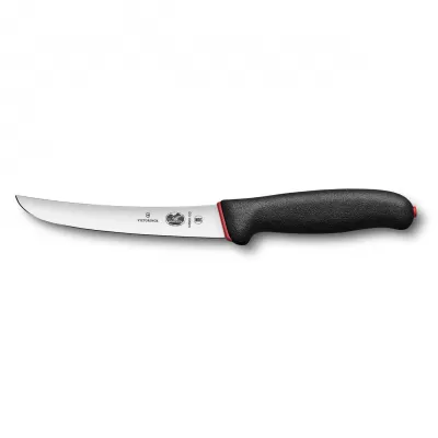 Victorinox Boning Knife Curved Wide Blade Dual Grip Fibrox 15cm | Black