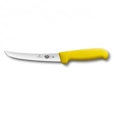 Victorinox Boning Knife Curved Wide Blade Fibrox 15cm | Yellow