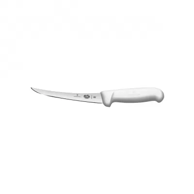 Victorinox Boning Knife Curved Narrow Blade Safety Grip Fibrox 15cm | White