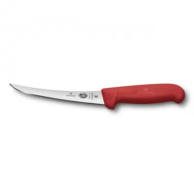 Victorinox Boning Knife Curved Flexible Narrow Blade Fibrox 12cm | Red