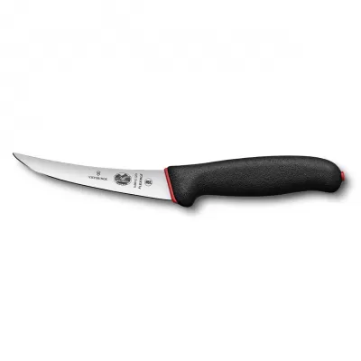 Victorinox Boning Knife Curved Flexible Narrow Blade Dual Grip Fibrox 12cm | Black
