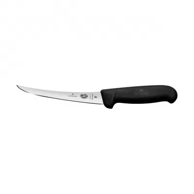 Victorinox Boning Knife Curved Flexible Narrow Blade Fibrox 15cm | Black
