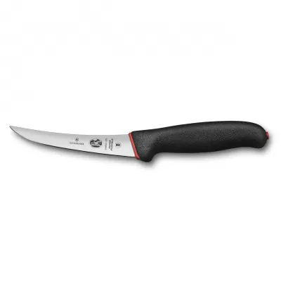 Victorinox Boning Knife Curved Super Flexible Narrow Blade Dual Grip Fibrox 12cm | Black