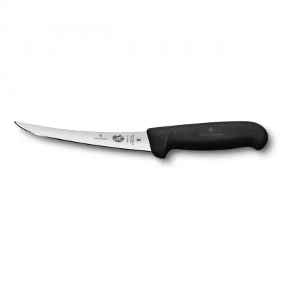 Victorinox Boning Knife Curved Super Flexible Narrow Blade Fibrox 15cm | Black