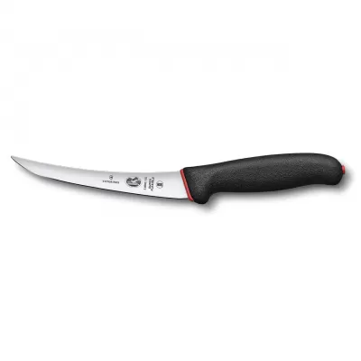 Victorinox Boning Knife Curved Super Flexible Narrow Blade Dual Grip Fibrox 15cm | Black