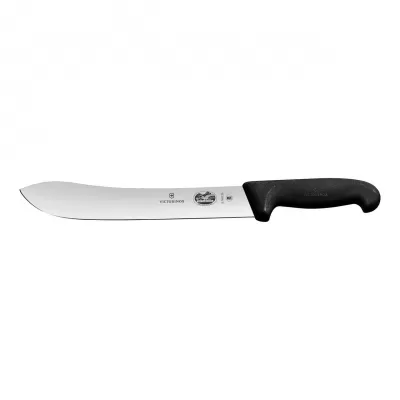 Victorinox Butcher Knife Wide Tip Blade Fibrox 31cm | Black
