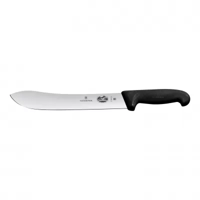 Victorinox Butcher Knife Wide Tip Blade Fibrox 36cm | Black
