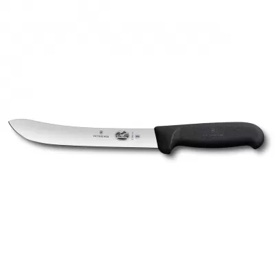 Victorinox Butcher Knife Heavy Stiff Blade Fibrox 20cm | Black