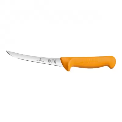 Victorinox Swibo Boning Knife Curved Semi-Flexible Narrow Blade 16cm | Yellow