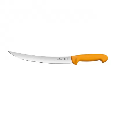 Victorinox Swibo Butcher Knife Curved Stiff Blade 22cm | Yellow