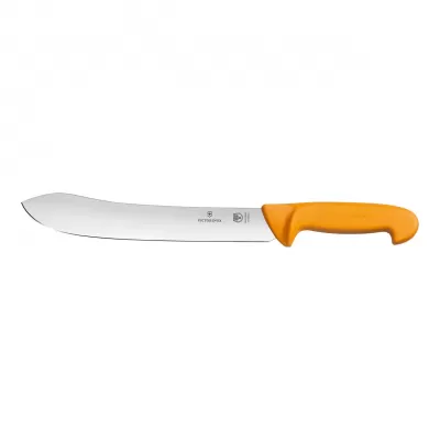 Victorinox Swibo Butcher Knife Wide Tip Stiff Blade 31cm | Yellow