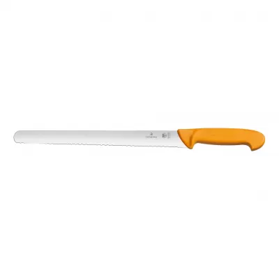 Victorinox Swibo Slicing Knife Round Wavy Blade 35cm | Yellow