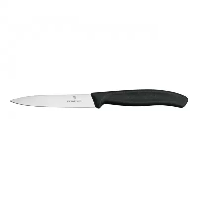 Victorinox Swiss Classic Paring Knife Straight Edge Blade 10cm | Black