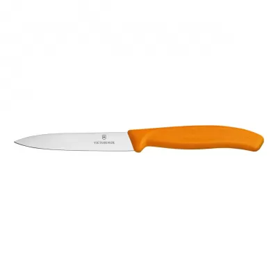 Victorinox Swiss Classic Paring Knife Straight Edge Blade 10cm | Orange