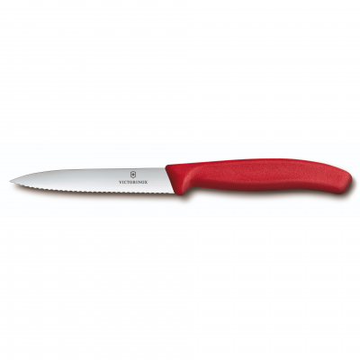 Victorinox Swiss Classic Paring Knife Wavy Edge Blade 10cm | Red