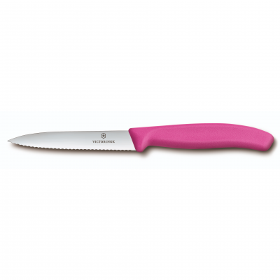 Victorinox Swiss Classic Paring Knife Wavy Edge Blade 10cm | Pink