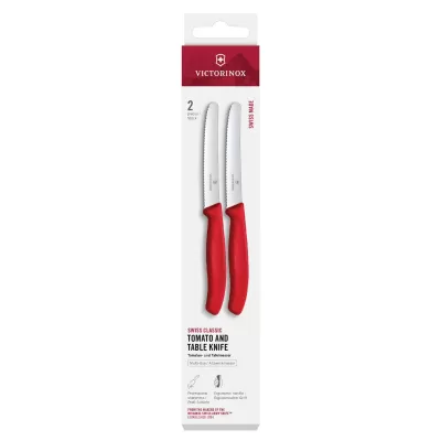 Victorinox Swiss Classic Steak/Tomato Knife 11cm New Red | 2 Piece