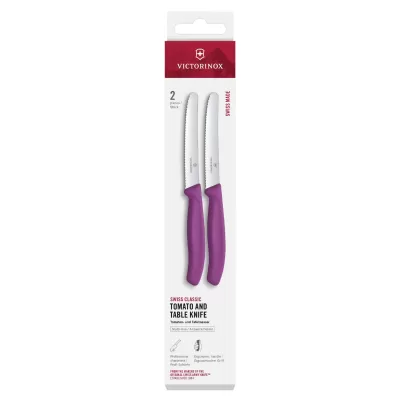 Victorinox Swiss Classic Steak/Tomato Knife 11cm New Purple | 2 Piece