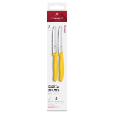 Victorinox Swiss Classic Steak/Tomato Knife 11cm New Yellow | 2 Piece