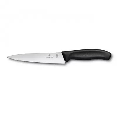 Victorinox Swiss Classic Cooks/Carving Knife Wide Blade 12cm | Black
