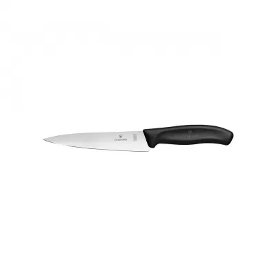Victorinox Swiss Classic Carving Knife Wide Blade 15cm | Black