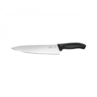 Victorinox Swiss Classic Carving Knife Wide Blade 25cm | Black