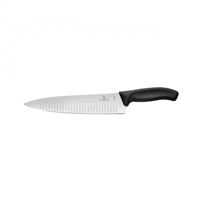 Victorinox Swiss Classic Carving Knife Fluted Edge Blade 25cm | Black