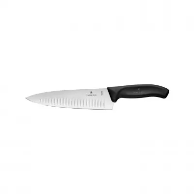 Victorinox Swiss Classic Carving Knife Wide Fluted Blade 20cm | Black